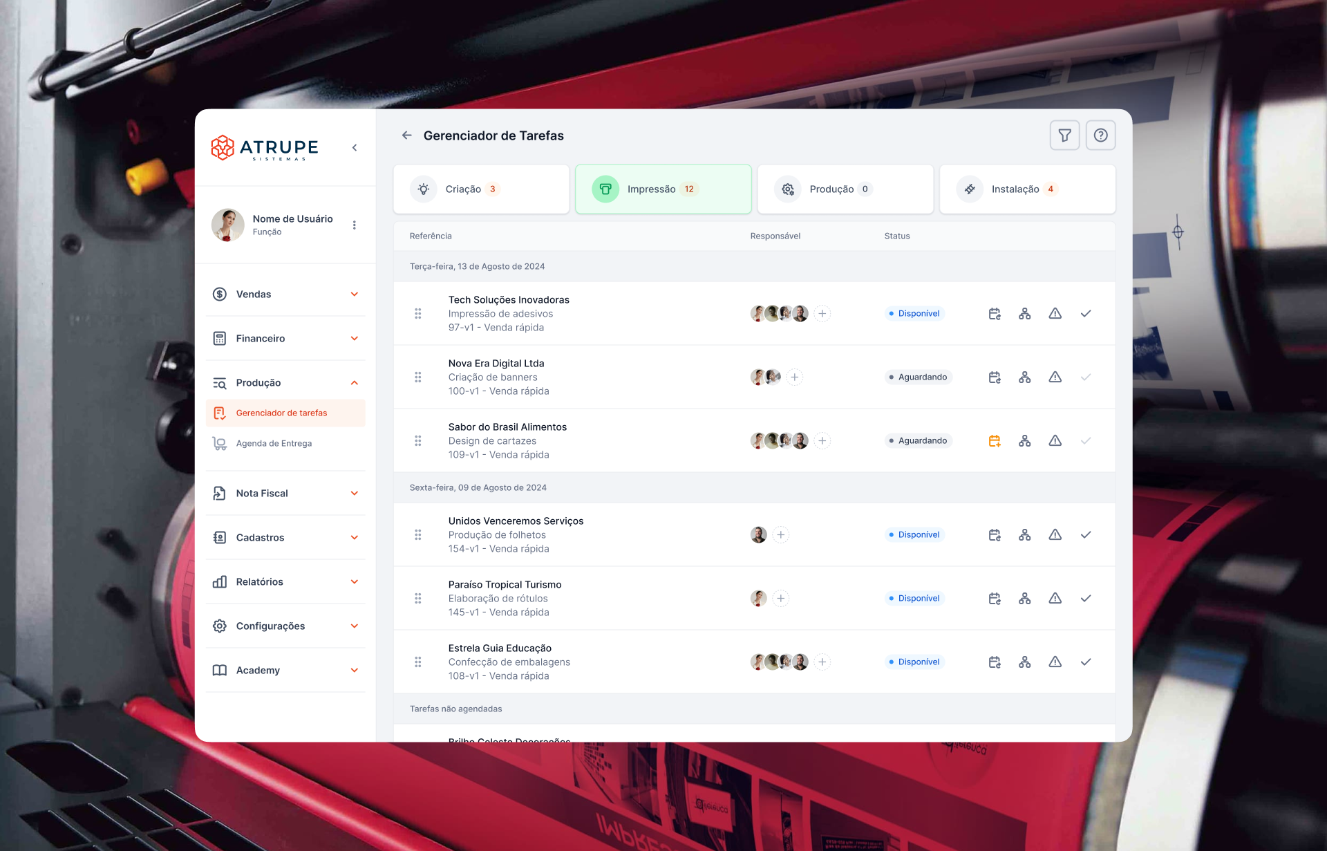 Anders brand wordmark in white placed on top of an image of a modern interior design.