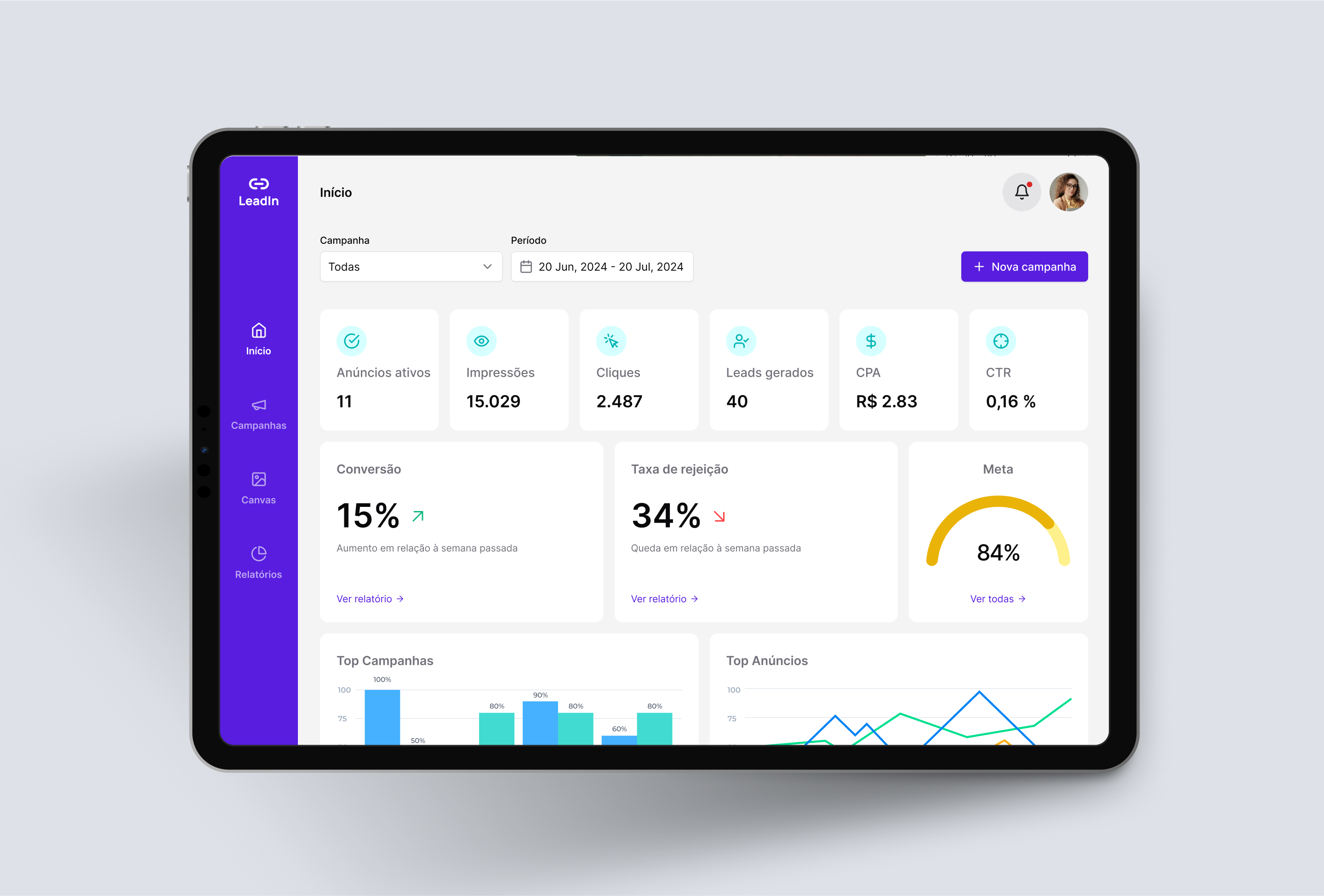 Anders brand wordmark in white placed on top of an image of a modern interior design.